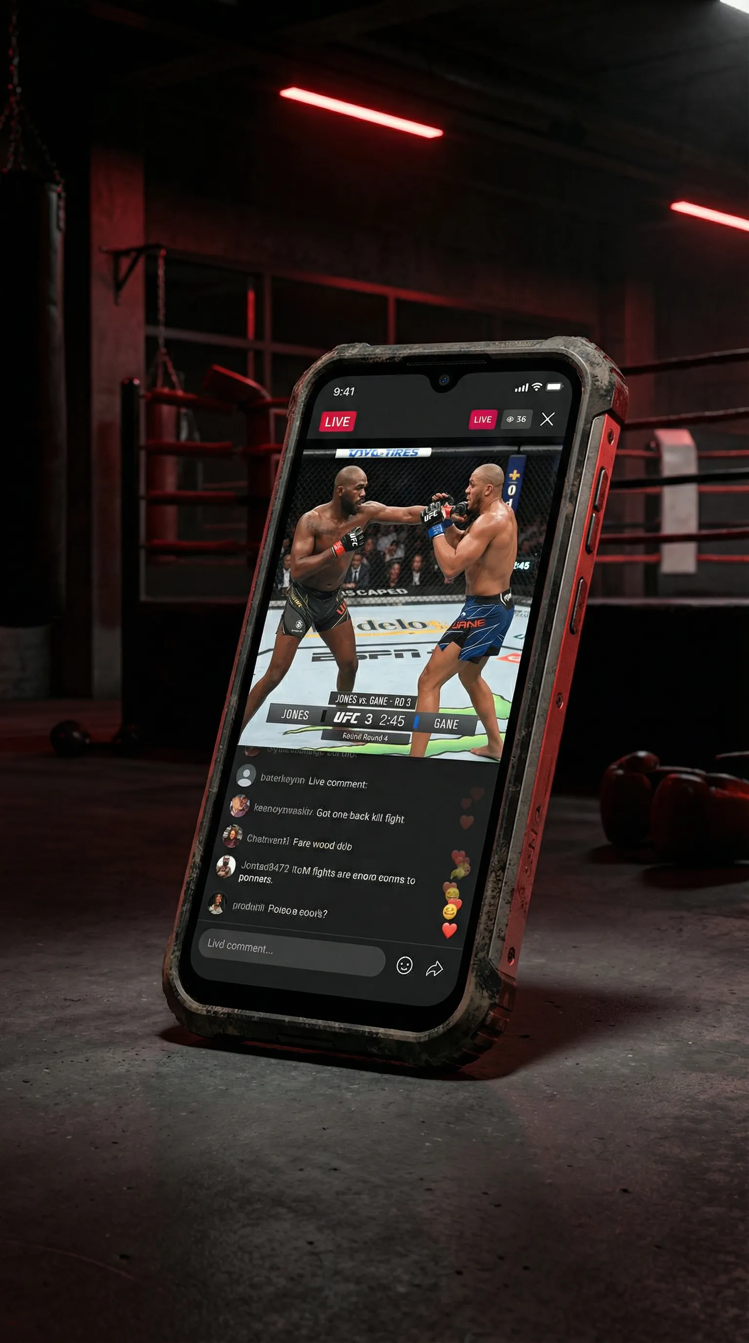 钻石王老五的艰难爱情 移动端APP格斗直播界面